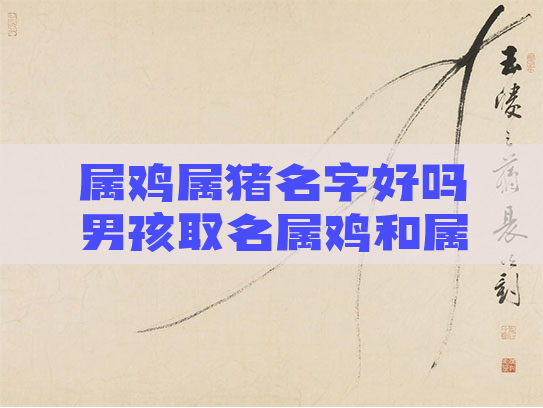 属鸡属猪名字好吗男孩取名属鸡和属猪的要个什么宝宝好吗 属鸡属猪名字好吗男孩取名属鸡和属猪的要个什么宝宝好吗