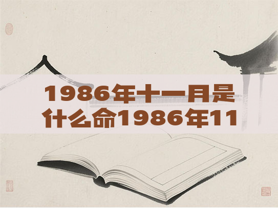 1986年十一月是什么命1986年11月是什么命人