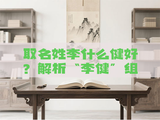 取名姓李什么健好？解析“李健”组合的文化意蕴与取名灵感